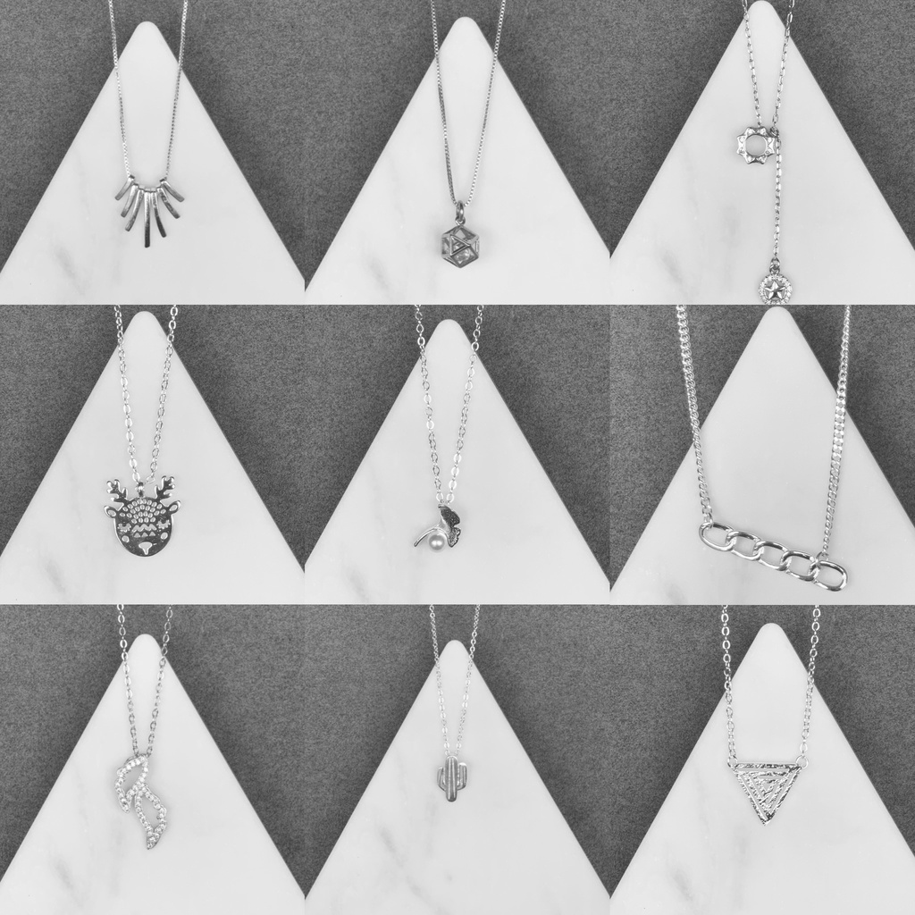 D3 - Dây chuyền bạc xi nữ tính đáng yêu phong cách Hàn Quốc