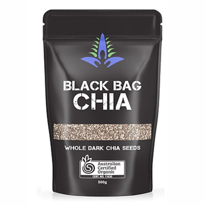 Hạt chia đen Úc Black Bag CHIA - Chia Úc Absolute Organic hữu Cơ (1kg)