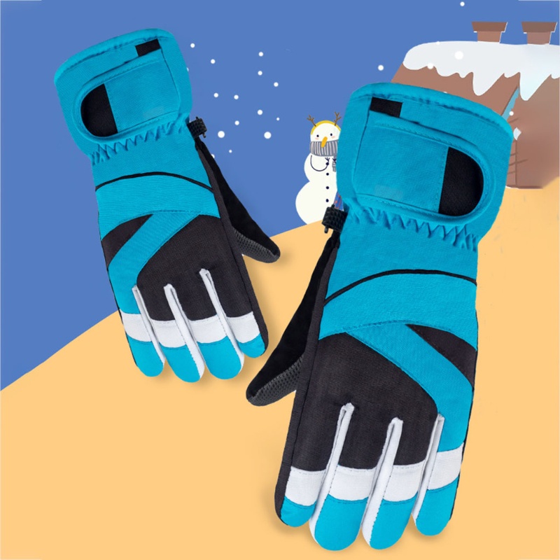 Găng Tay Giữ Ấm Dày Dặn Chống Gió Chống Thấm Nước Dùng Trượt Tuyết / Đạp Xe Cho Bé B