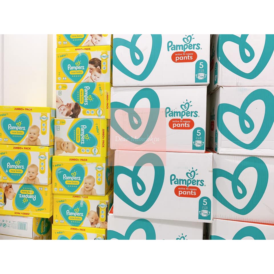 Bỉm quần Pampers Baby Dry hàng UK chính hãng size 3, 7, 8 (44m)