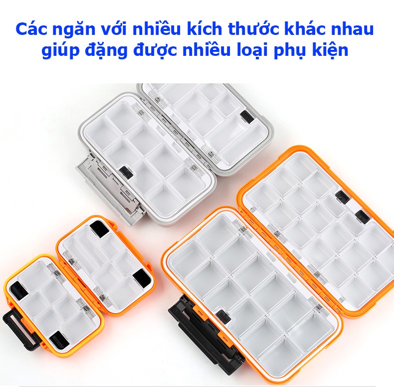 [Cao Cấp] Hộp Đựng Phụ Kiện Câu Cá Đa Năng ABS Chống Nước Chống Va Đập HPK-7