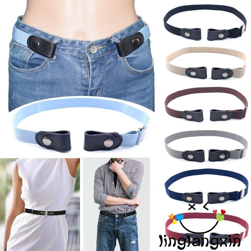 LLX-Dây thắt lưng không khóa co giãn tiện lợi cho nam nữ