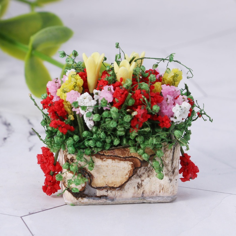 Cây Hoa Giả Mini 1 / 12 Trang Trí Nhà Búp Bê / Tiểu Cảnh DIY
