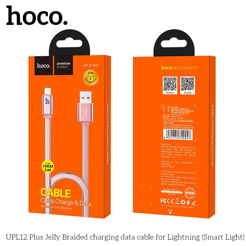 Cáp sạc hoco ⚡FREESHIP50K⚡báo đèn dây thép bọc cao su trong bảo vệ 30 cm -&gt; 200 cm cho ip
