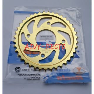 Dĩa Raider FI/Satria/Raider xăng cơ Recto, size 39, dĩa vàng