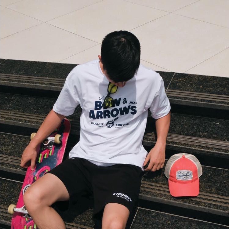 RYAN - Áo thun nam BOW & ARROW ngắn tay vải cotton cổ bo tròn thương hiệu RYAN form rộng phong cách Hàn Quốc