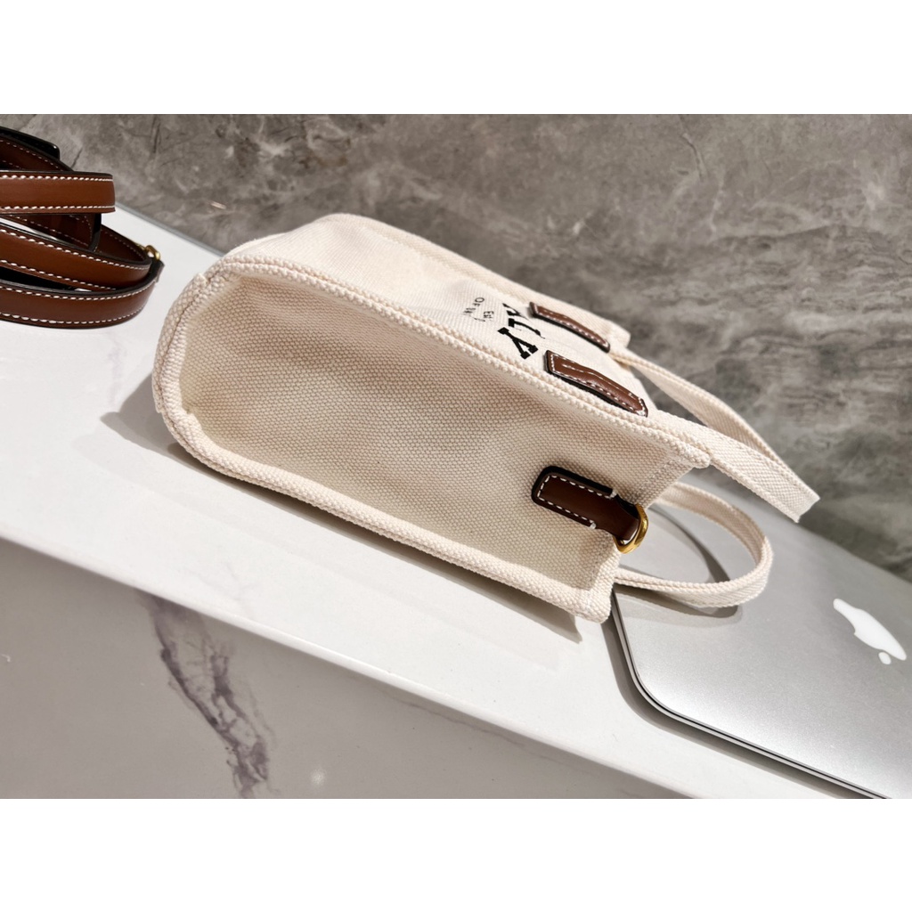 Túi Tote Mini Bằng Vải Pha Lê Tự Nhiên BALLY XS