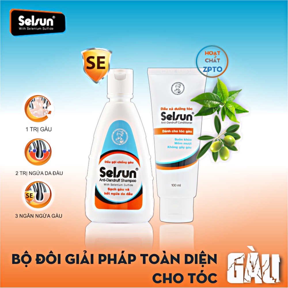 Dầu gội Selsun Anti-Dandruff Shampoo làm sạch gàu và hết ngứa da đầu