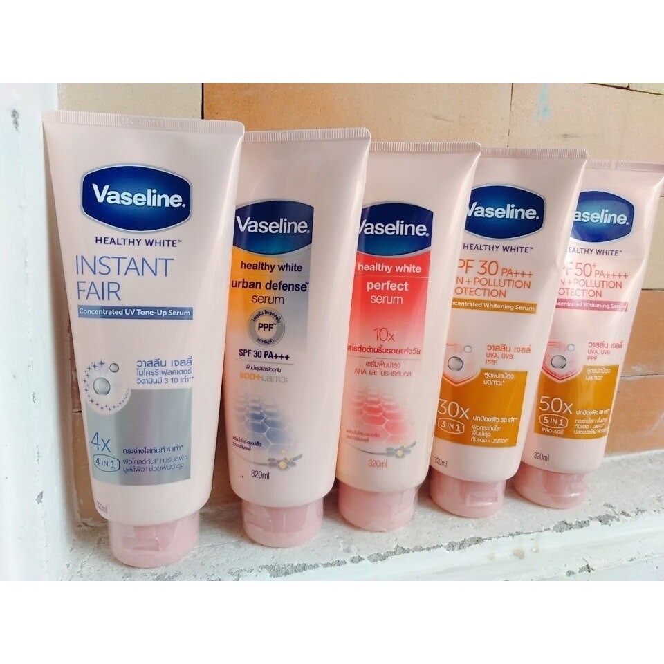 Huyết Thanh Dưỡng Thể Healthy White Instant Fair Serum Vaseline 3X , 4X ,10X 320ml