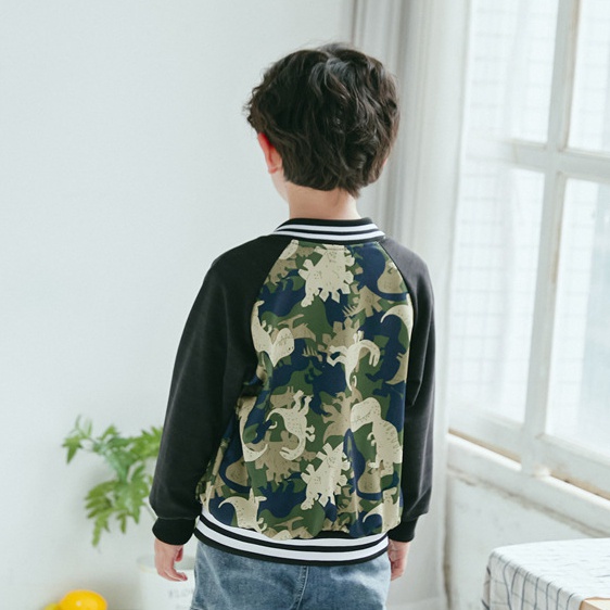 Boy Jacket Zip Long Sleeve Baby Kids Girl Baseball Uniform Camouflage Students Jacket Boys Girls Coat Outwear