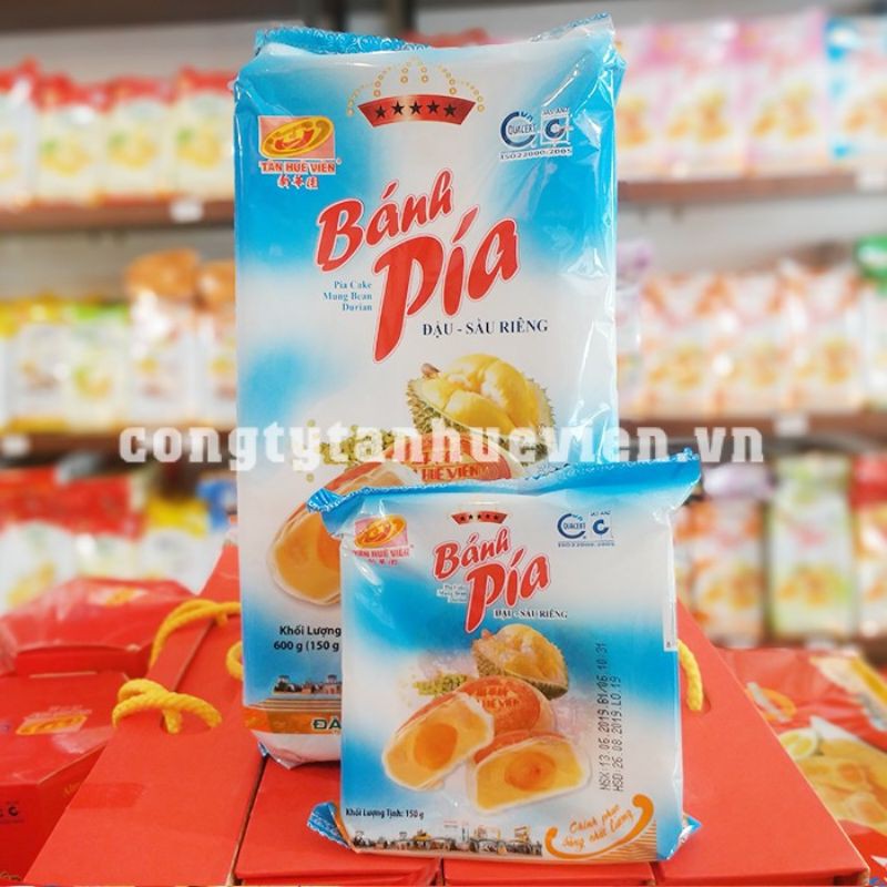 Bánh pía nhân đậu, sầu riêng tân huê viên 600g