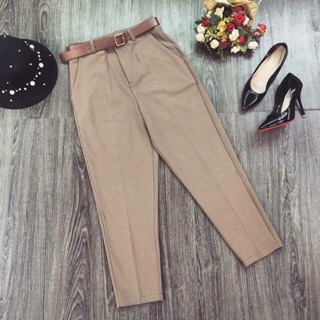 Quần baggy công sở kèm đai