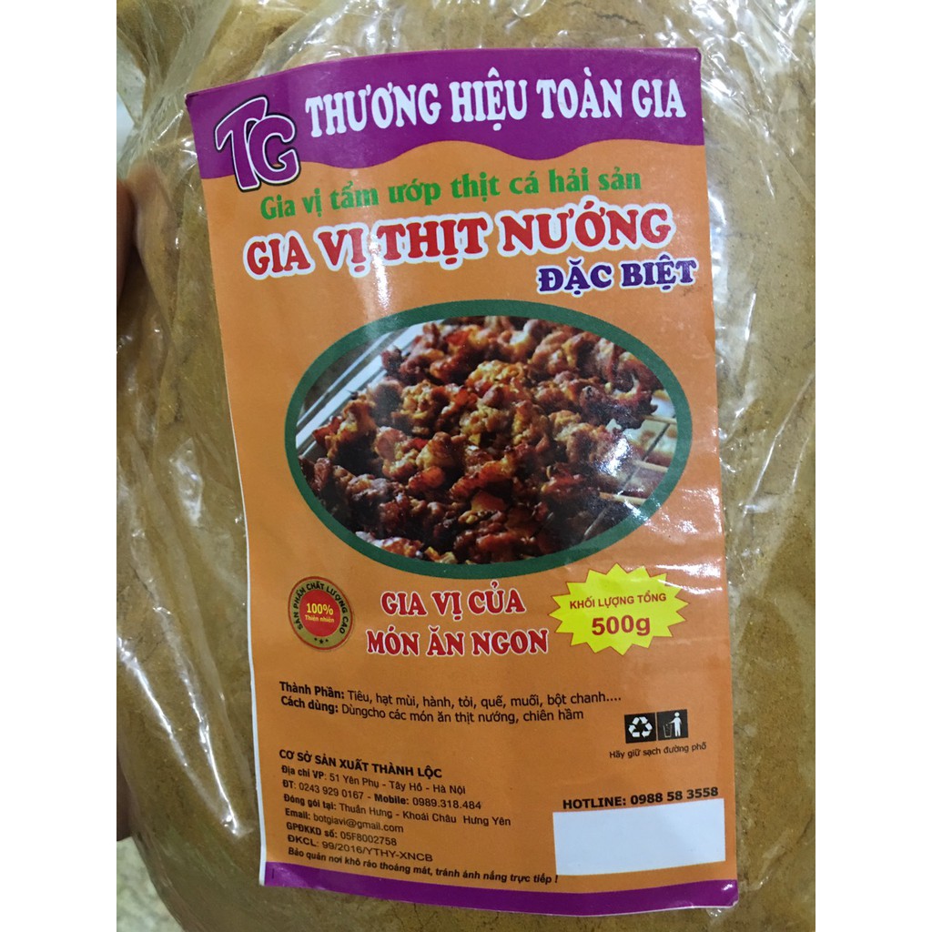 Gia Vị Ướp Thịt Nướng (Gói 50g-100g)