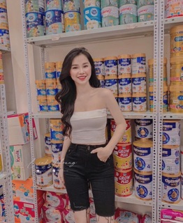 Quần ngố Jeans hoa cúc