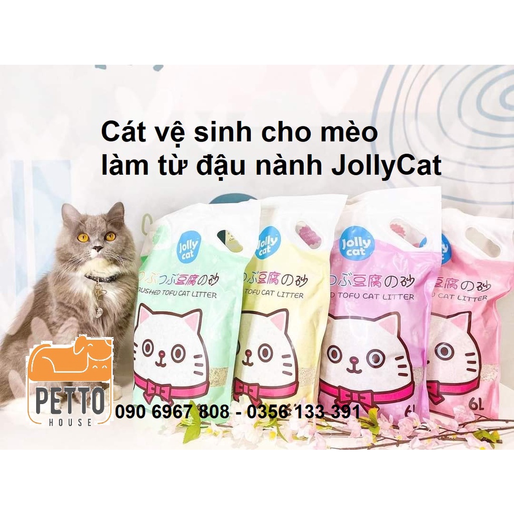 Cát đậu nành vệ sinh cho mèo Okara cat litter Jolly Cat 6L thumbnail
