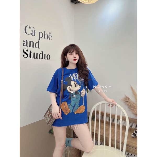 Áo Thun Mickkey Form Rộng Giấu Quần