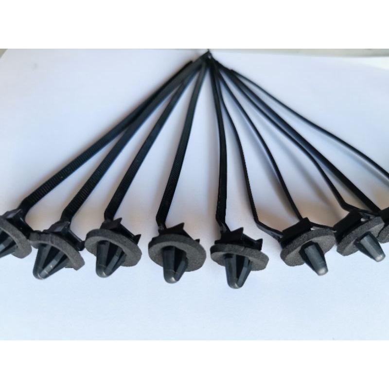 Dây rút ghim nhựa, dây thít chuyên dùng cho ô tô 10 cái . 5mm×170mm lỗ tròn 7mm có đệm chống rung