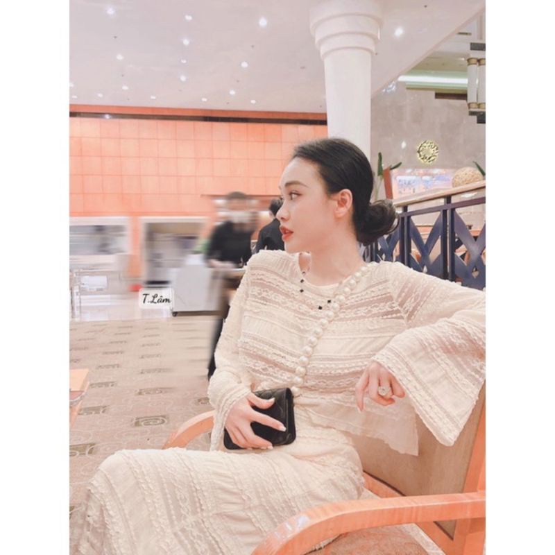 💋💋Sét áo croptop ren mix cv dáng dài tiểu thư💢💢