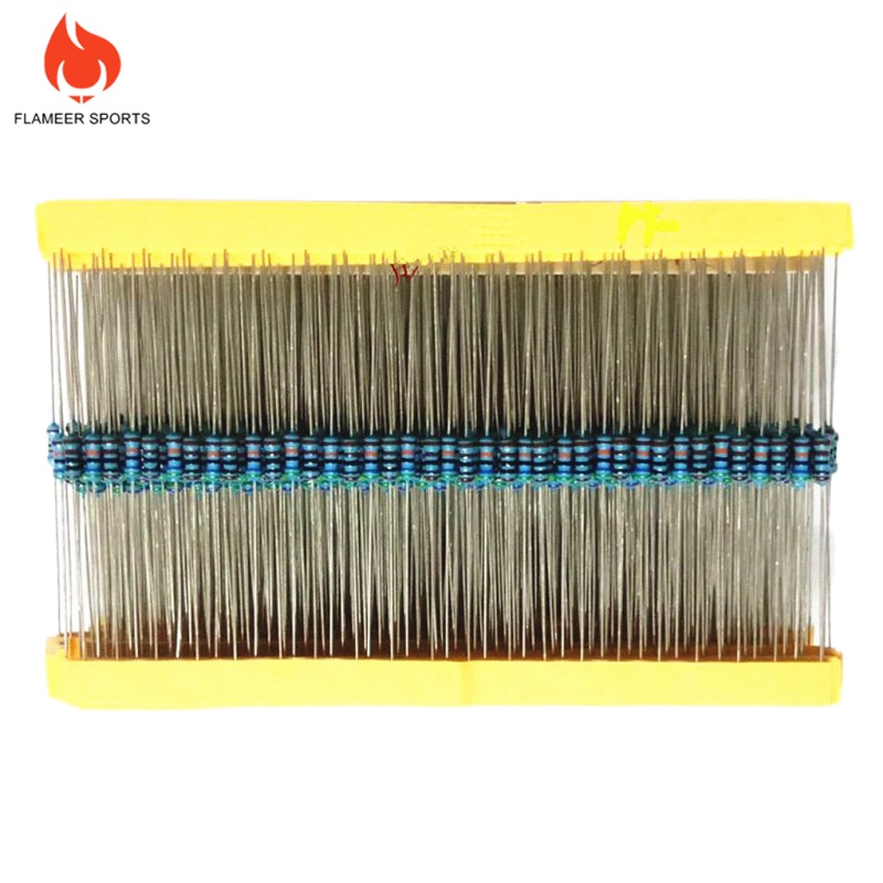 Flameer Sports  1280pcs 0.25W Metal Film Resistor Kit 1% 1-10M Resistance Assortment Set