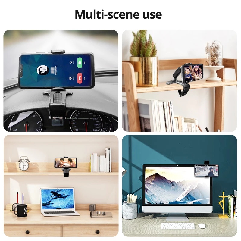 Giá Đỡ Điện Thoại Gắn Kính Chiếu Hậu Xe Hơi Xoay 360 Độ Tiện Dụng Cho iPhone Android° Giá Đỡ Điện Thoại Có Thể Xoay Gắn Kính Chiếu Hậu Xe Hơi