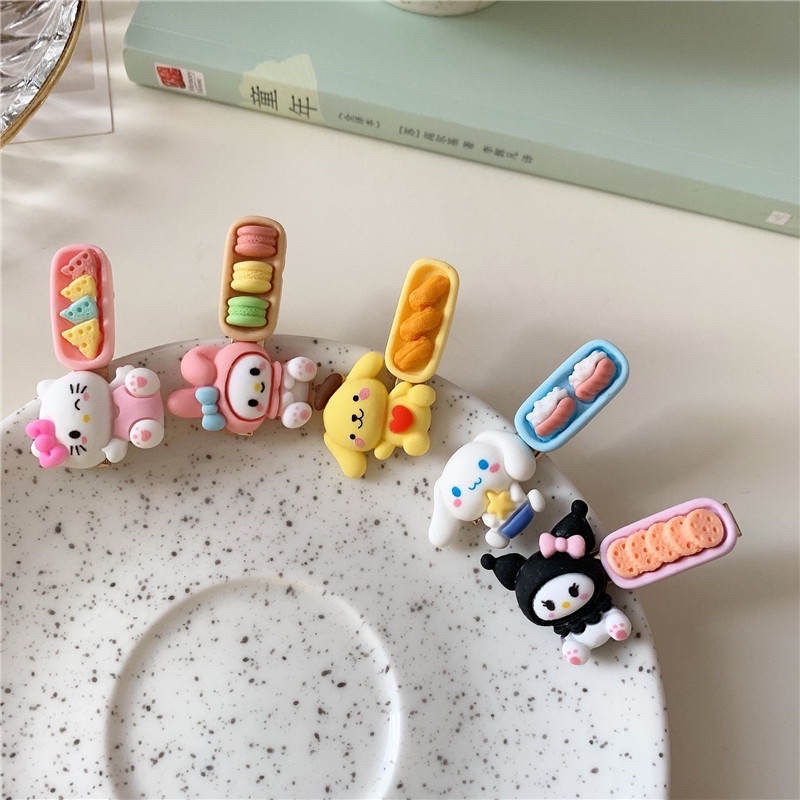 Kẹp Sanrio: Kuromi, Melody, Cinnamoroll, Kitty, Pompompurin