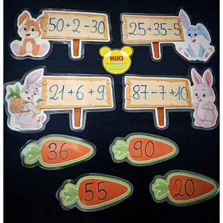 Bộ 4 Anh Em Nhà Thỏ Tìm Cà Rốt (4 bé thỏ + 4 cà rốt)