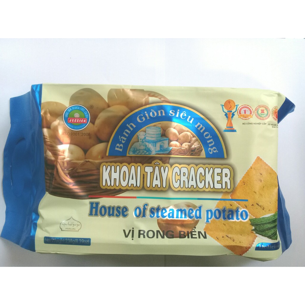Bánh khoai tây craker siu giòn siu mỏng , 238gr/ 20 gói