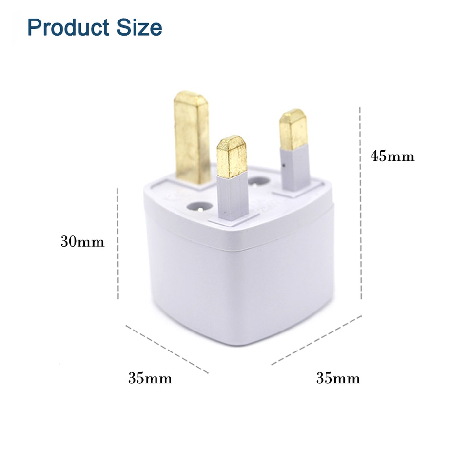 Đầu chuyển đổi giắc cắm UK US AU sang EU AC phổ biến tiện lợi dành cho đi du lịch