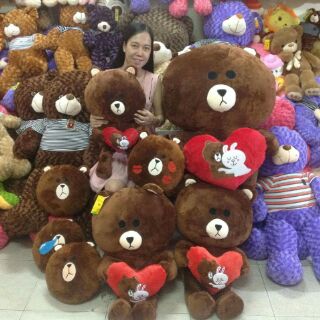 Gối gấu Brown
