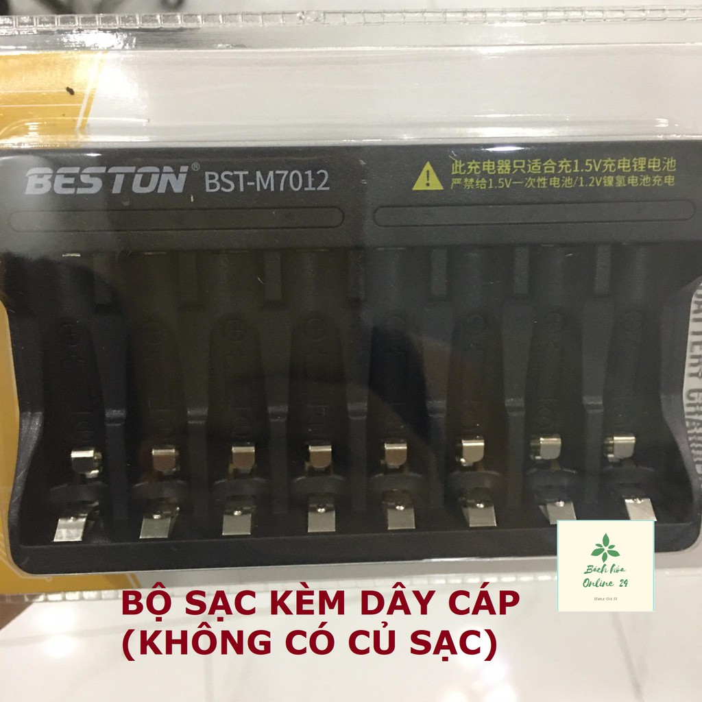 Bộ sạc pin tiểu 8 cổng 1.5V, pin sạc AA AAA BESTON 1.5V chính hãng pin lithium hàng cao cấp