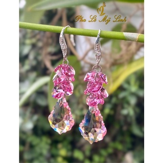 Bông tai pha lê Swarovski dáng dài quyến rũ