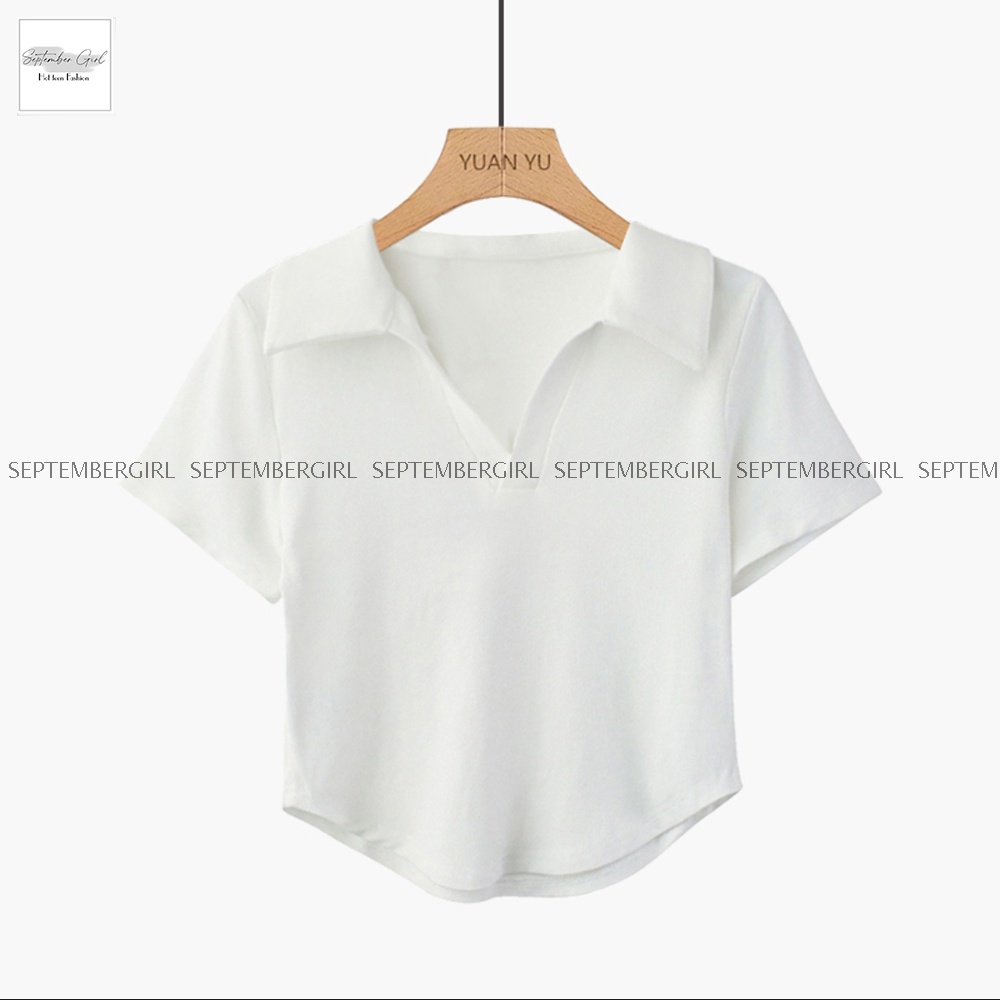 Áo polo nữ cổ bẻ dáng croptop SEPTEMBERGIRL AO TOP NU 001V2
