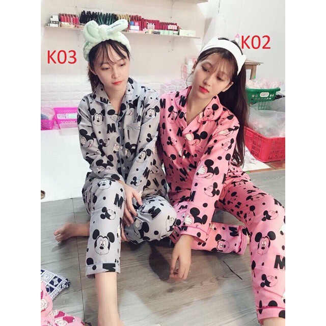 Bộ quần áo ngủ pijama dài tay vải Kate Thái