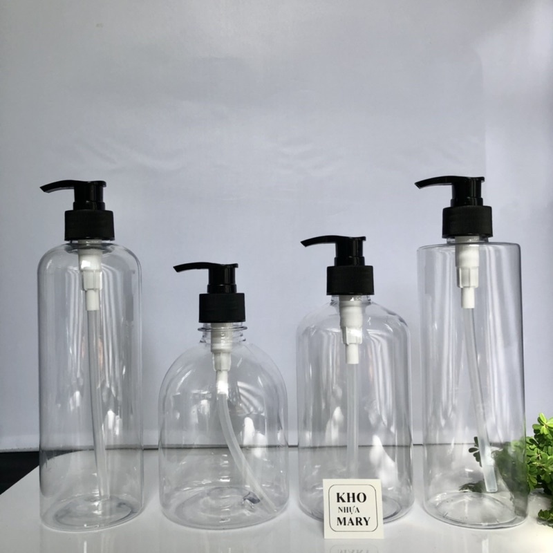 Bình nhựa trong 500ml xịt nước tưới cây / Xịt Cồn - Chai pet nhựa xịt Tóc bamber phun sương / vòi nhấn nhỏ giọt đựng