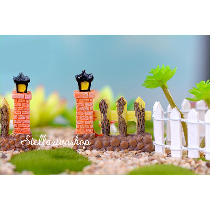 Mô hình cổng nhà (1 cặp ) trang trí tiểu cảnh, terrarium quà tặng trang trí