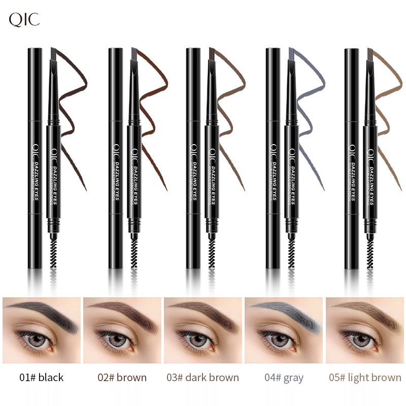 Chì Kẻ Lông Mày Hai Đầu Lâu Trôi Không Thấm Nước Kèm Cọ Tiện Lợi