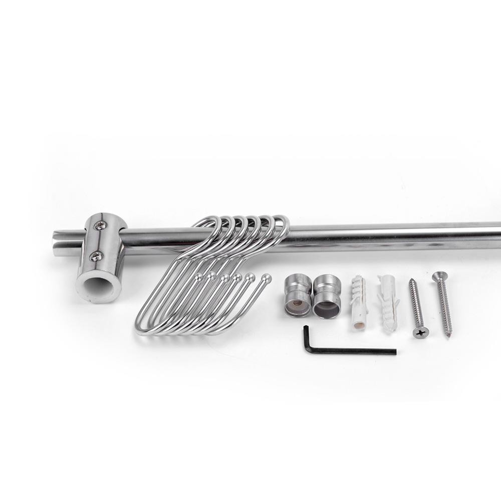 HomeBase EKONO Thanh treo đồ nhà bếp nhà tắm 6 móc treo thép không gỉ Thái Lan 85cm