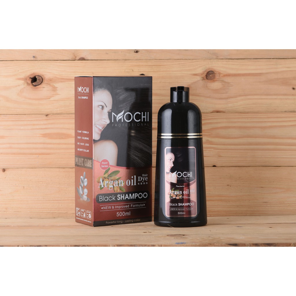 Dầu Gội Phủ Bạc Mochi [ Gội là đen ] Chỉ 1 lần gội tóc bạc hóa đen (Chai 500ml) - Nâu/Đen - PHỦ BẠC SAU MỘT LẦN GỘI