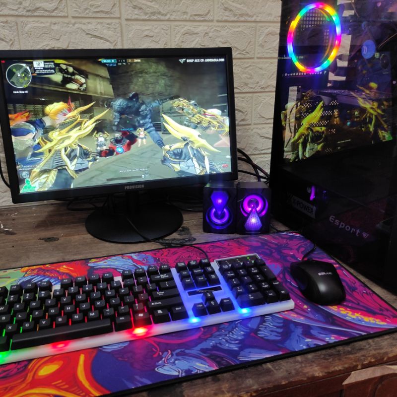 Bộ máy tính chơi game Free Fire, CF đột kích, vanlorant, liên minh huyền thoại New FreeShip