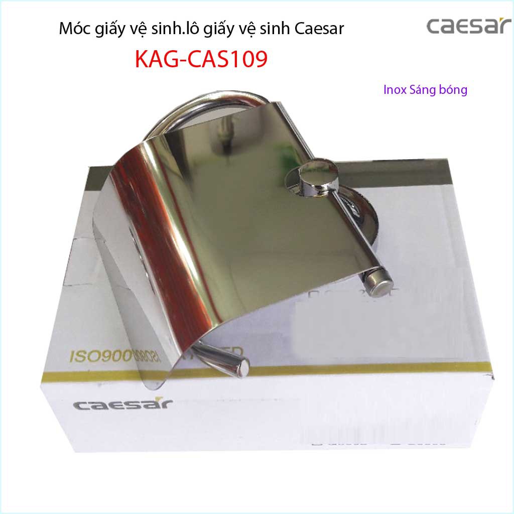 Móc gấy Caesar KAG-CAS109, hộp để giấy vệ sinh inox 304 bóng thiết kế cao cấp