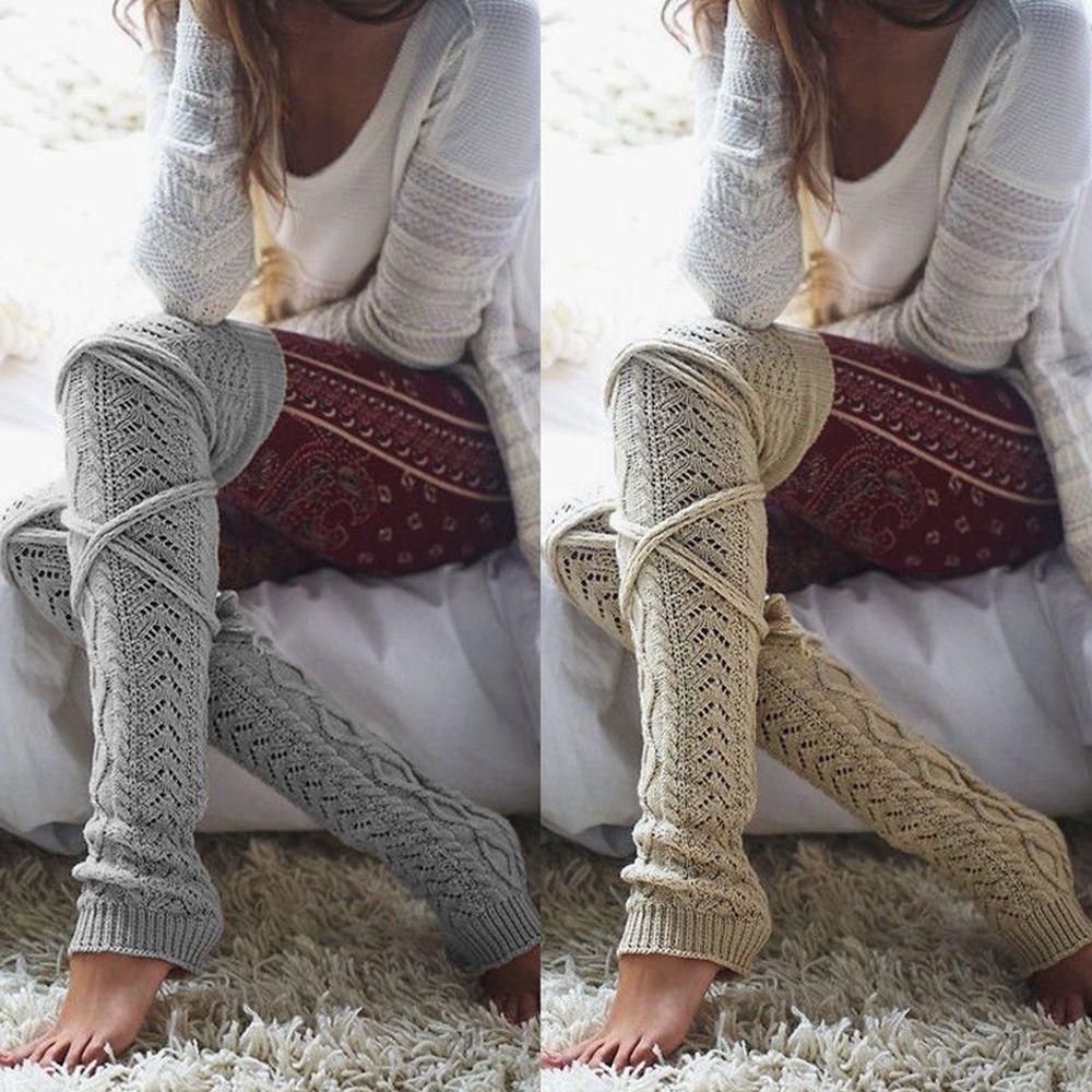 Vớ Đan Len Giữ Ấm Chân Thời Trang Giáng Sinh Cho Nữ