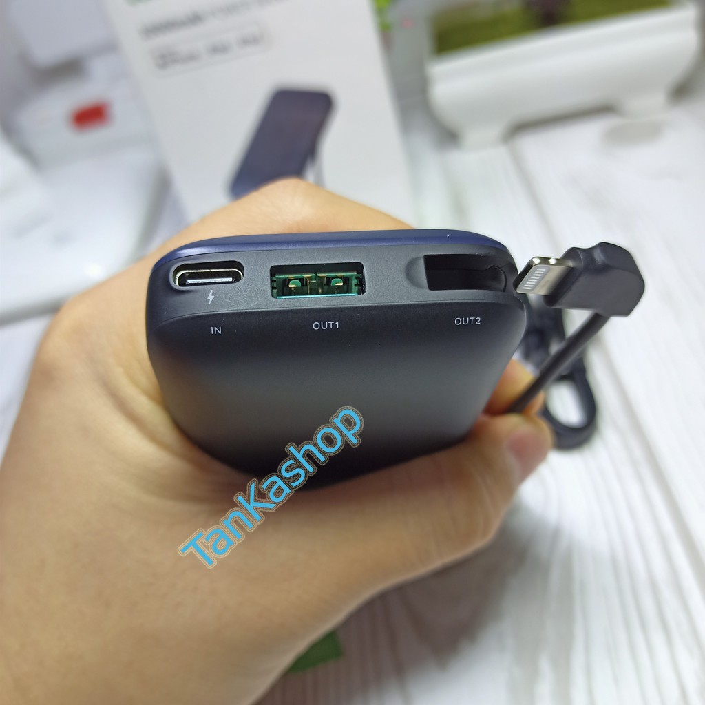 Pin Sạc Dự Phòng Ugreen 18w PD 10.000mAh Kèm Cáp Lightning MFi Cho iPhone, Sạc Nhanh PD 18W va QC 3.0