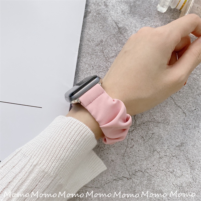 Dây Đeo Vải Co Giãn Màu Kẹo Cho Đồng Hồ Thông Minh Smart Watch Serise 7 6 5 4 3 2 1 45mm 41mm 40mm 44mm