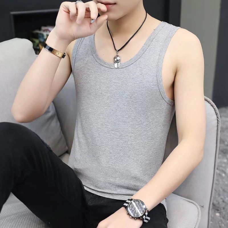 Áo Thun Sát Nách Dáng Ôm Phong Cách Hàn Quốc Dễ Phối Đồ Thời Trang Cho Nam Size M-5xl