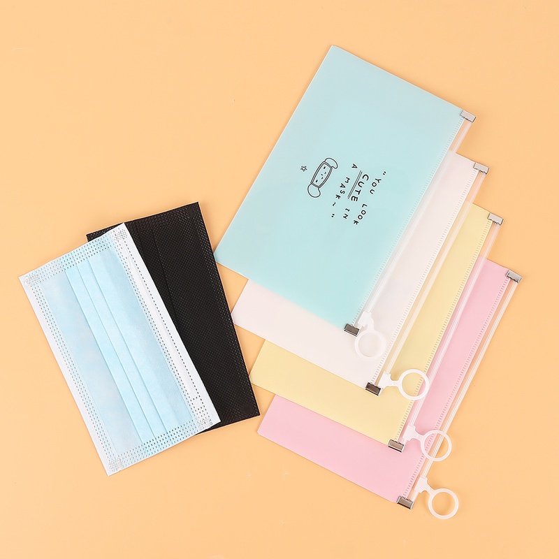 Túi Đựng Khẩu Trang Có Khóa Kéo Chống Nước Chống Bụi Dùng Một Lần