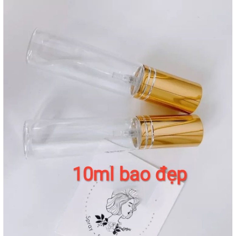 Lọ thủy tinh du lịch 10ml chai 5ml xịt khoáng chiết nước hoa nam nữ mini nhỏ gọn tiện dụng bỏ túi ví bóp