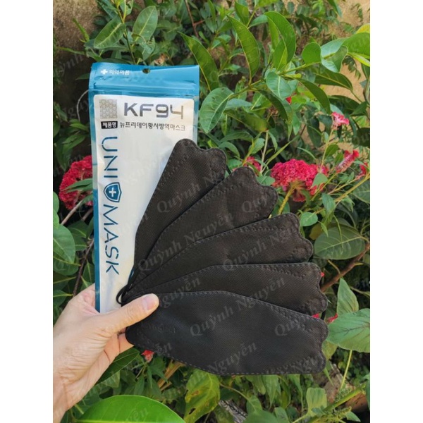 Khẩu Trang KF94 4D UNi Chính Hãng Loại Đẹp Vải Kháng Khuẩn Ngừa Bụi, Ngừa Vi Khuẩn ko