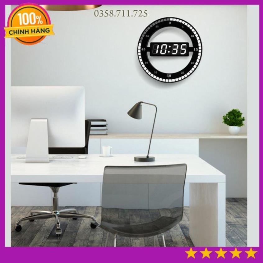 Đồng hồ treo tường dạng đèn Led sáng tạo, đồng hồ để bàn kỹ thuật số độc đáo