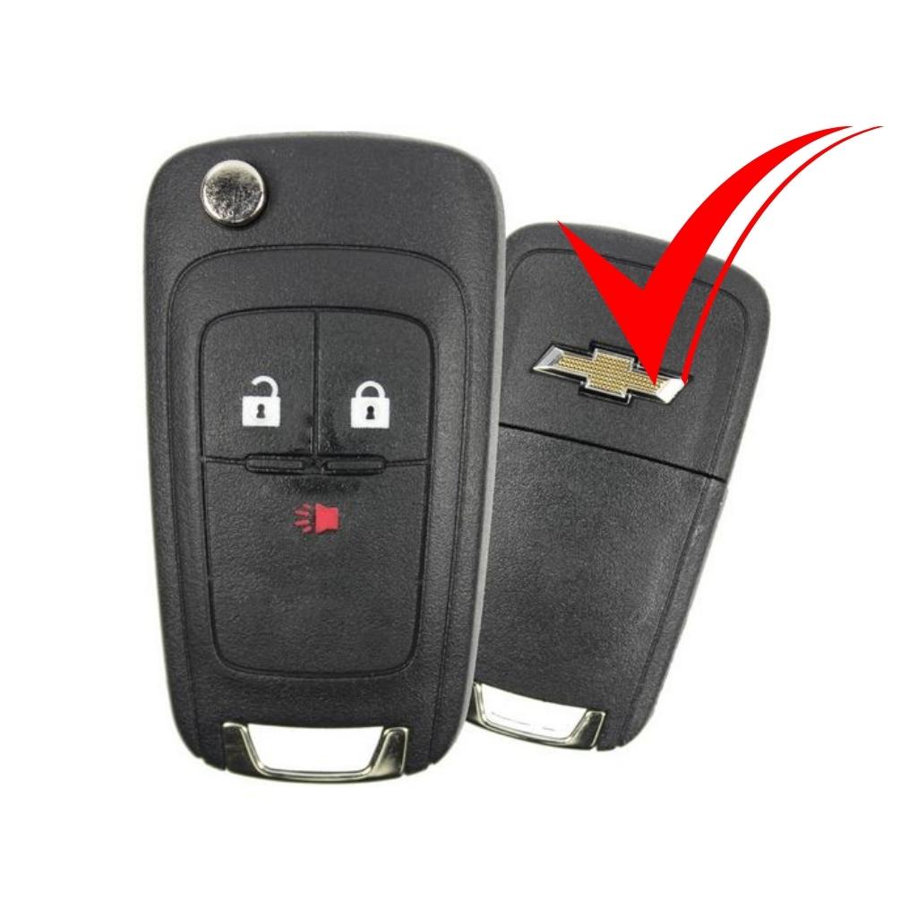 Bao da bọc ốp chìa khoá xe ô tô Chevrolet Spark 2012 2016 chìa gập 3 nút CÒI Chev2C