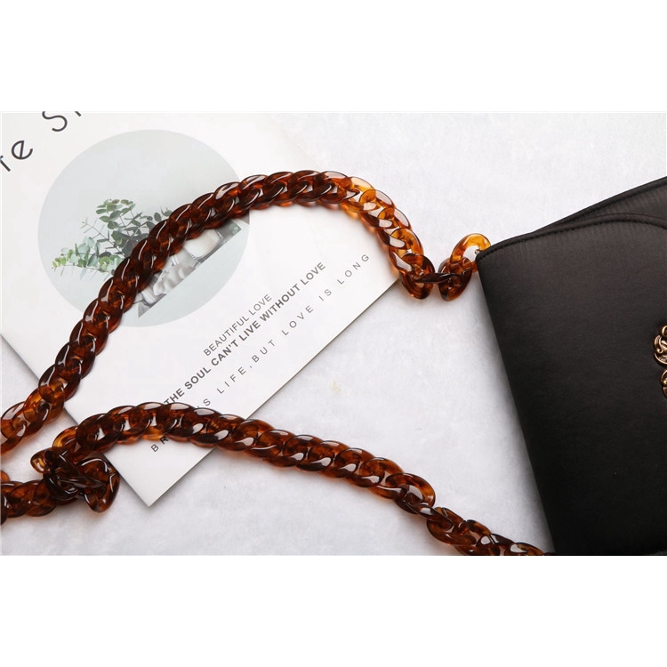 Dây xích đeo túi xách IELGY bằng nhựa acrylic hình xương cá cỡ lớn thời trang cho nữ